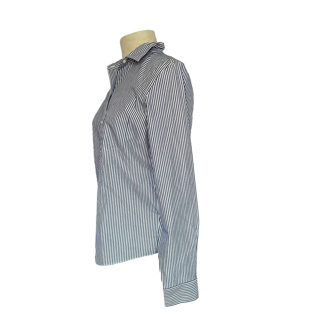 UNTUCKit Blue & White Striped Button Down Shirt 100% Cottn size 6 - Picture 2 of 10